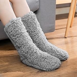 Women's Slipper Sock Coral Velvet Indoor Spring-Autumn Super Soft Warm Cozy Fuzzy Lined Booties Slippers miniinthebox