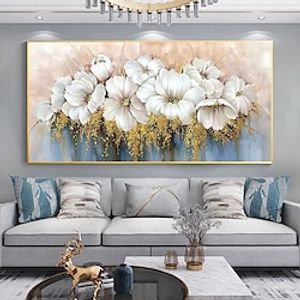 Mintura Handmade Abstract Flowers Oil Paintings On Canvas Wall Art Decoration Modern Picture For Home Decor Rolled Frameless Unstretched Painting Lightinthebox