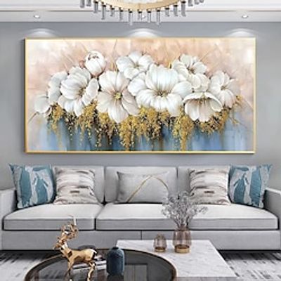 Mintura Handmade Abstract Flowers Oil Paintings On Canvas Wall Art Decoration Modern Picture For Home Decor Rolled Frameless Unstretched Painting Lightinthebox