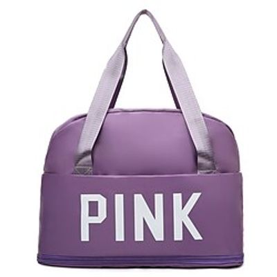 Women's Large Capacity Waterproof Sports Oxford Cloth Travel Bag Zipper Letter Daily Outdoor Dark Grey Black Gray Purple Lightinthebox