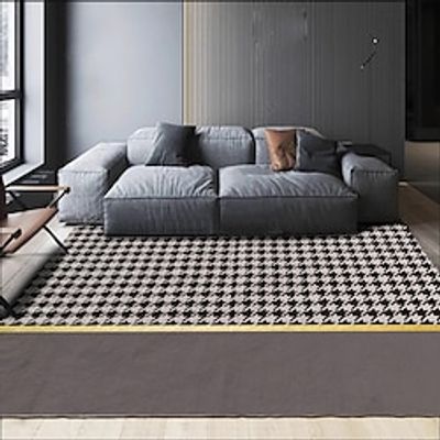 Imitation Wool Houndstooth Pattern Area Rug Non Slip Floor Mat Bedside Livingroom Bedroom Indoor Outdoor miniinthebox