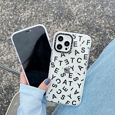 Phone Case For Apple Back Cover iPhone 12 Pro Max 11 SE 2020 X XR XS Max 8 7 Shockproof Dustproof Word / Phrase TPU miniinthebox