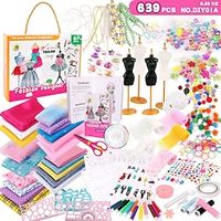 Children's Clothing Design Sewing Set for 6-12 Year Old Girls Enlightenment DIY Handmade Creative Production of Children's Clothing Toys Lightinthebox - thumbnail