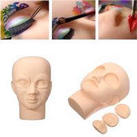 Detachable Soft Silicone Head Model Practice Makeup Lips Eyebrow Tattoos Training