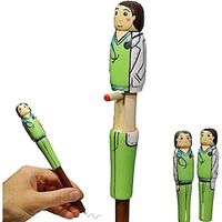 Funny Nurse/Doctor Pen Gift, Unique Wooden Puppet Ballpoint Pen, Fun Boys Tintin Stand-Up Pens Ornament, Personalized Nurse Gifts for Women Men miniinthebox - thumbnail
