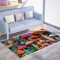 Quilting Art Mushroom Area Rug Kitchen Mat Non-Slip Oil Proof Floor Mat Livingroom Rug Indoor Outdoor Mat Bedroom Decor Bathroom Mat Entrance Rug Door Mat Lightinthebox - thumbnail