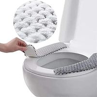 Plush Warm Thick Padded Toilet Seat Cover Mat Non Slip Soft Toilet Seat Cushion Washable Bathroom Warmer With Self-Adhesive Tape miniinthebox - thumbnail