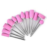 12Pcs Pink Nail Drill Bits