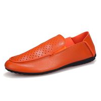 Men Hollow Out Flat Doug Shoes Breathable Slip On Casual Loafers