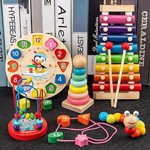 Children'S Intellectual Enlightenment Octave Piano Twisting Beads Twisting Insect Baby Early Education Wooden Toys Street Stall Advantage Toys Back to School Lightinthebox