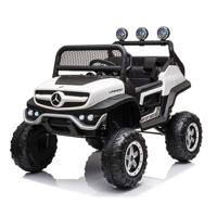 Megastar Ride On 12 V Licensed Mercedes Benz Juniors Unimog 2 Seater Electric Car - White (UAE Delivery Only)