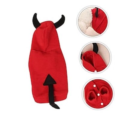 Dog Christmas Outfit Demon Transformed Into A Cute Personalized Comfortable And Warm Corner With A Cute Little Demon Head Lightinthebox Dog Christmas Outfit Demon Transformed Into A Cute Personalized Comfortable And Warm Corner With A Cute Little Demon Head Lightinthebox