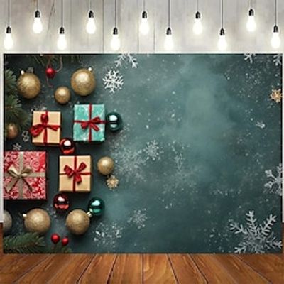 1pc Green Christmas Background Cloth New Year Party Decoration Home Background Wall Decoration Hanging Cloth Studio Photo Banner Lightinthebox