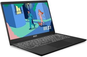 MSI Modern 15-B12M Business Laptop, 15 Inch FHD IPS Display, Intel Core i5-1235U, 8GB RAM, 512GB SSD, Intel Iris Xe Graphics, ENG-ARB Keyboard, Windows 11 Home, Classic Black - 9S7-15H112-496