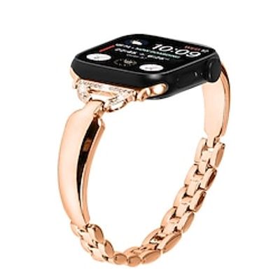 Jewelry Bracelet Compatible with Apple Watch band 38mm 40mm 41mm 42mm 44mm 45mm 49mm Women Glitter Bling Diamond Alloy Strap Replacement Wristband for iwatch Series Ultra 8 7 SE 6 5 4 3 2 1 Lightinthebox