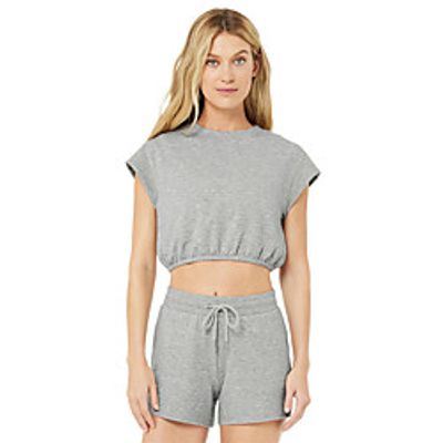 Women's 2pcs Yoga Suit Summer Solid Color Shorts Crop Tee Clothing Suit rice white Pink Spandex Yoga Fitness Gym Workout Quick Dry Moisture Wicking Breathable Short Sleeve Sport Activewear Stretchy Lightinthebox