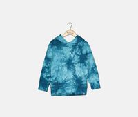 Kids Boys Tie Dye Print Hooded Sweater  Blue - thumbnail