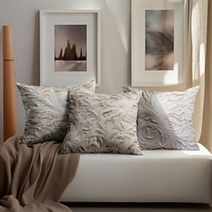 Relief Double Side Pillow Cover 1PC Soft Decorative Square Cushion Case Pillowcase for Bedroom Livingroom Sofa Couch Chair miniinthebox