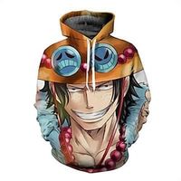 One Piece Film: Red Monkey D. Luffy Hoodie Cartoon Manga Anime Front Pocket Graphic Hoodie For Men's Women's Unisex Adults' 3D Print 100% Polyester Casual Daily miniinthebox - thumbnail