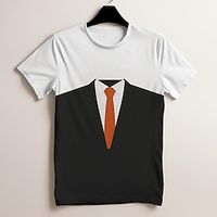 Boys 3D Bow tie Tee Shirt Short Sleeve 3D Print Summer Active Sports Fashion Polyester Kids 3-12 Years Crew Neck Outdoor Casual Daily Regular Fit Lightinthebox - thumbnail