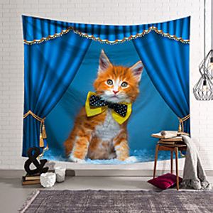 Circus Curtain Wall Tapestry Art Decor Blanket Curtain Hanging Home Bedroom Living Room Decoration Cat miniinthebox