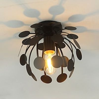 Close to Ceiling Light Fixtures,Black Iron Art Ceiling Lamp, E27 Base Energy-Saving Ceiling Light, Flush Mount of Porch Cloakroom Corridor Warehouse Ceiling Lamp Lightinthebox