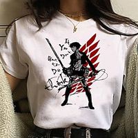 Inspired by Attack on Titan Cosplay Anime Cartoon Polyester  Cotton Blend Print Harajuku Graphic Kawaii T-shirt For Women's  Men's Lightinthebox - thumbnail