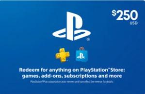 $250 USA Playstation Network Gift Card - PSN Card (Instant Email Delivery)