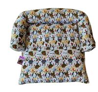 Coco Kindi Multicolored Animal Pattern Color Paw Print Washable Cotton Day bed - Size 63 x 55 x 10cm - For Dog & Cat