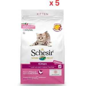 Schesir Dry Food For Kittens With A Single Protein Source Kitten Rich In Chicken 400G (Pack of 5)