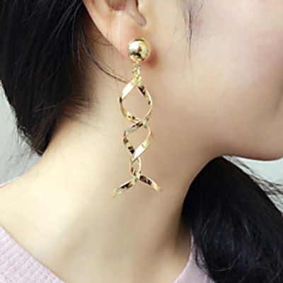 Women's Drop Earrings Hoop Earrings Earrings Chandelier Holiday Fashion Birthday Stylish Luxury Punk Trendy Cool Earrings Jewelry Gold For Birthday Street Gift Engagement Date 1 Pair miniinthebox