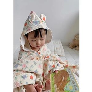 Explosive Type A Four-Layer Washed Gauze Cotton Baby Cape Wearable Bathrobe Cover Blanket Cotton Children Hooded Bath Towel miniinthebox