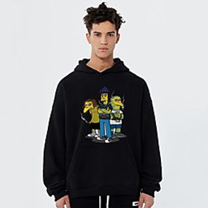 Unisex Hoodie Cartoon Print Casual Casual Hoodies Sweatshirts  Blue Yellow Khaki Lightinthebox