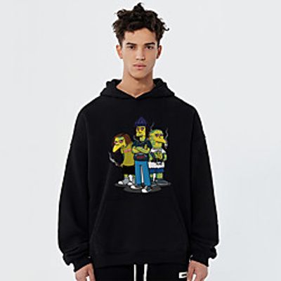 Unisex Hoodie Cartoon Print Casual Casual Hoodies Sweatshirts  Blue Yellow Khaki Lightinthebox