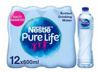 Pure Life, Low Sodium, Bottled Drinking Water 600ml Pack of 12