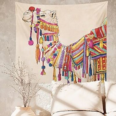 Colored Camel Print Tapestry 1 Piece Lightinthebox