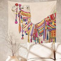 Colored Camel Print Tapestry 1 Piece Lightinthebox - thumbnail