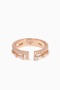 Avenues Asymmetrical Diamond Index Ring in 18kt Yellow Gold
