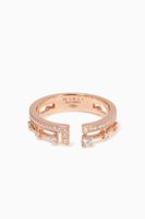 Avenues Asymmetrical Diamond Index Ring in 18kt Yellow Gold - thumbnail