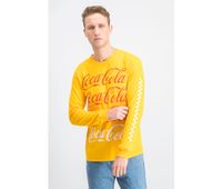 Mens Coca-Cola Long-Sleeve T-Shirt  Gold - thumbnail