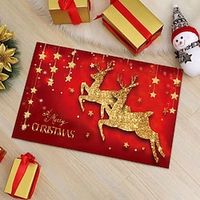 Christmas Door Mat Carpet 3D Anti Slip Floor Mat for Entering the House Christmas Dwarf Entrance Mat Lightinthebox - thumbnail