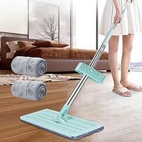 Microfiber Flat Mop Hand Free Squeeze Cleaning Floor Mop Pads Lazy Mop Household Cleaner Tools Lightinthebox - thumbnail