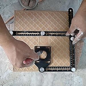 Multi Angle Measuring Ruler, Construction Tools, Aluminum Folding Positioning Ruler Professional DIY Wood Tile Flooring Punch Tool Lightinthebox
