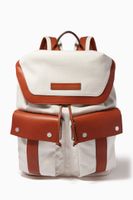 Backpack in Canvas & Vintage Calfskin
