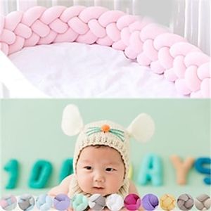 Four-Strand Twist Bed Wrap Baby Soft Bag Twist Braid Knotted Anti-Collision Strip Children's Bed Fence Guardrail Anti-Fall miniinthebox
