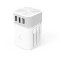 Adam Elements APAADT3SL Omnia T3 Travel Adapter, Sliver-White