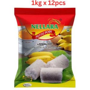 Nellara White Puttu Powder (Fried) 1Kg (Pack of 12)