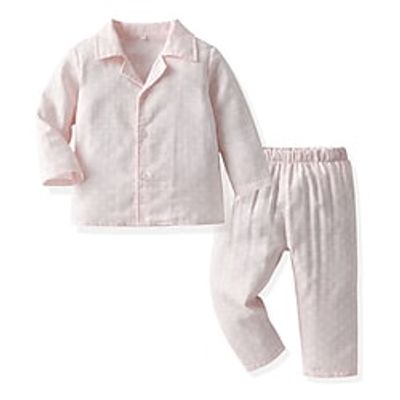 Kids Boys Shirt Pants Clothing Set 2 Pieces Long Sleeve Pink Yellow Light Blue Polka Dot Indoor Vacation Casual Daily Regular 2-6 Years miniinthebox Kids Boys Shirt Pants Clothing Set 2 Pieces Long Sleeve Pink Yellow Light Blue Polka Dot Indoor Vacation Casual Daily Regular 2-6 Years miniinthebox