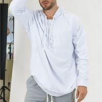 Men's Hoodie White Hooded Plain Sports Outdoor Daily Holiday Streetwear Cool Casual Spring Fall Clothing Apparel Hoodies Sweatshirts miniinthebox Men's Hoodie White Hooded Plain Sports Outdoor Daily Holiday Streetwear Cool Casual Spring Fall Clothing Apparel Hoodies Sweatshirts miniinthebox