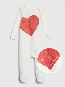 Baby Heart Footed One-Piece